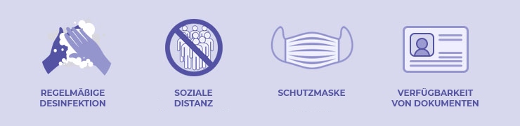 Sicherheitsbestimmungen für Coronavirus